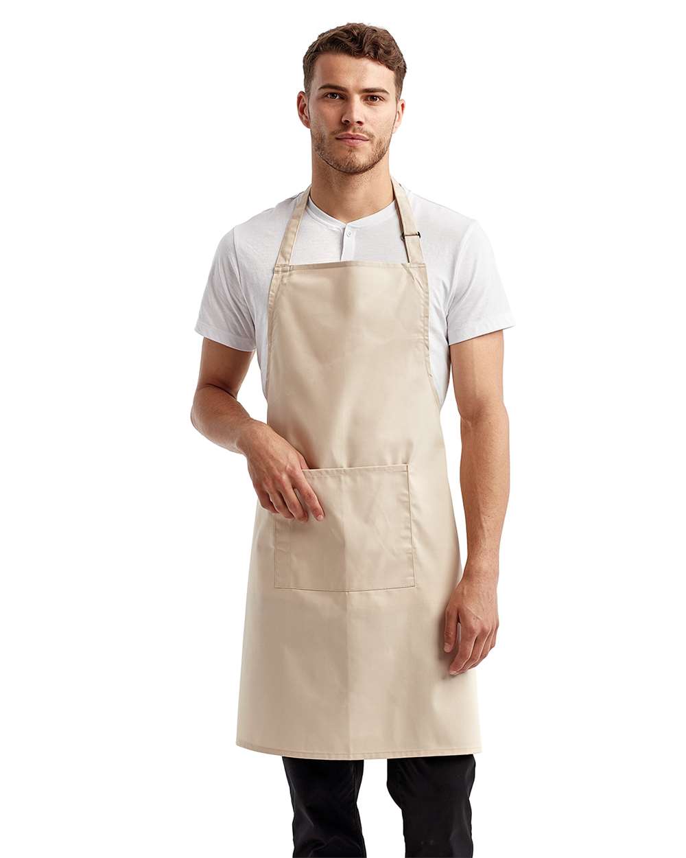 Recycled Bib Apron with Pocket