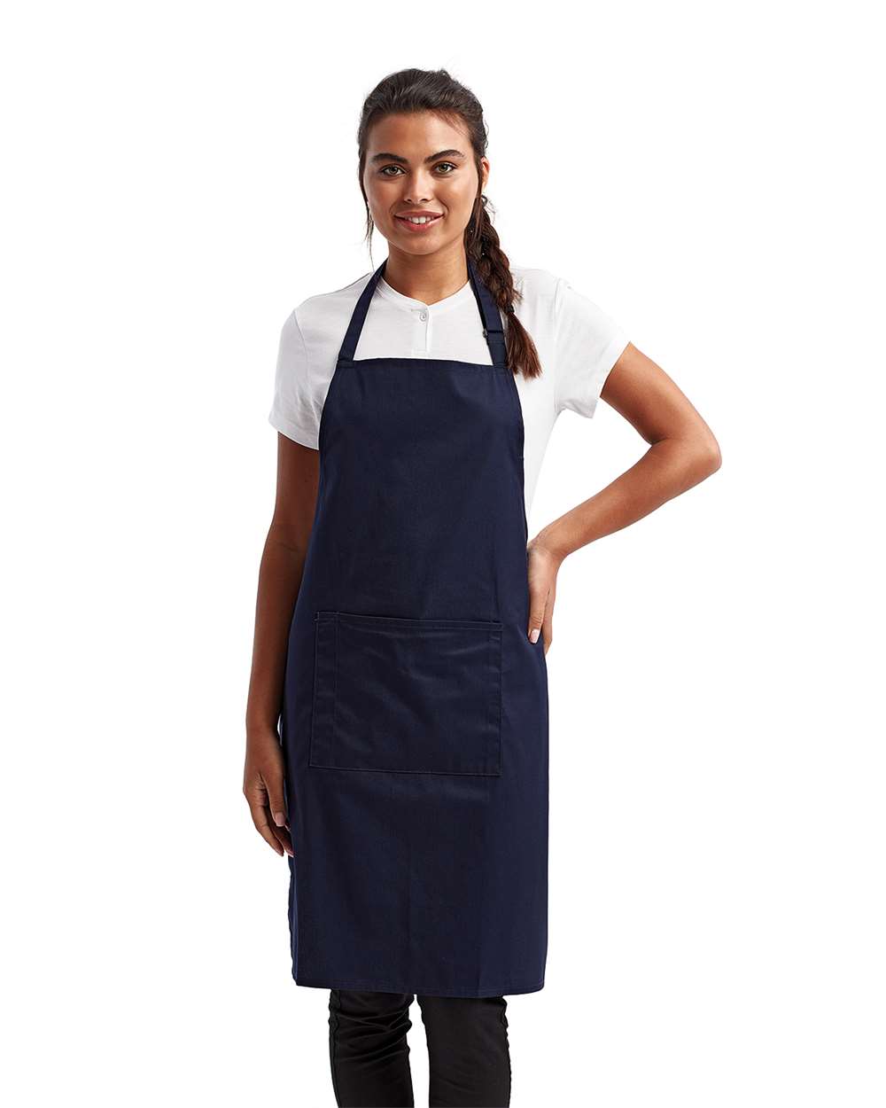 Recycled Bib Apron with Pocket