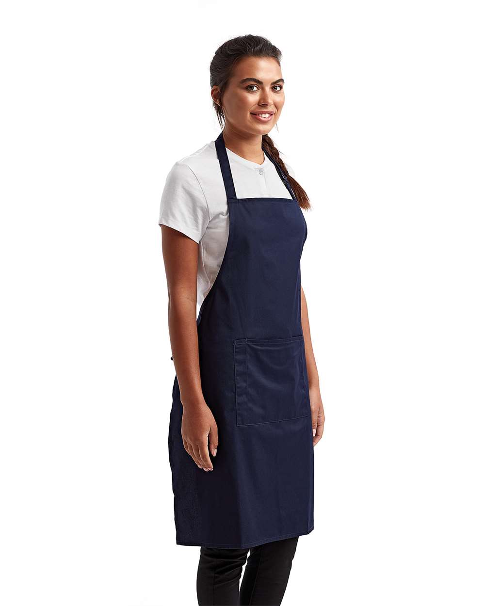 Recycled Bib Apron with Pocket