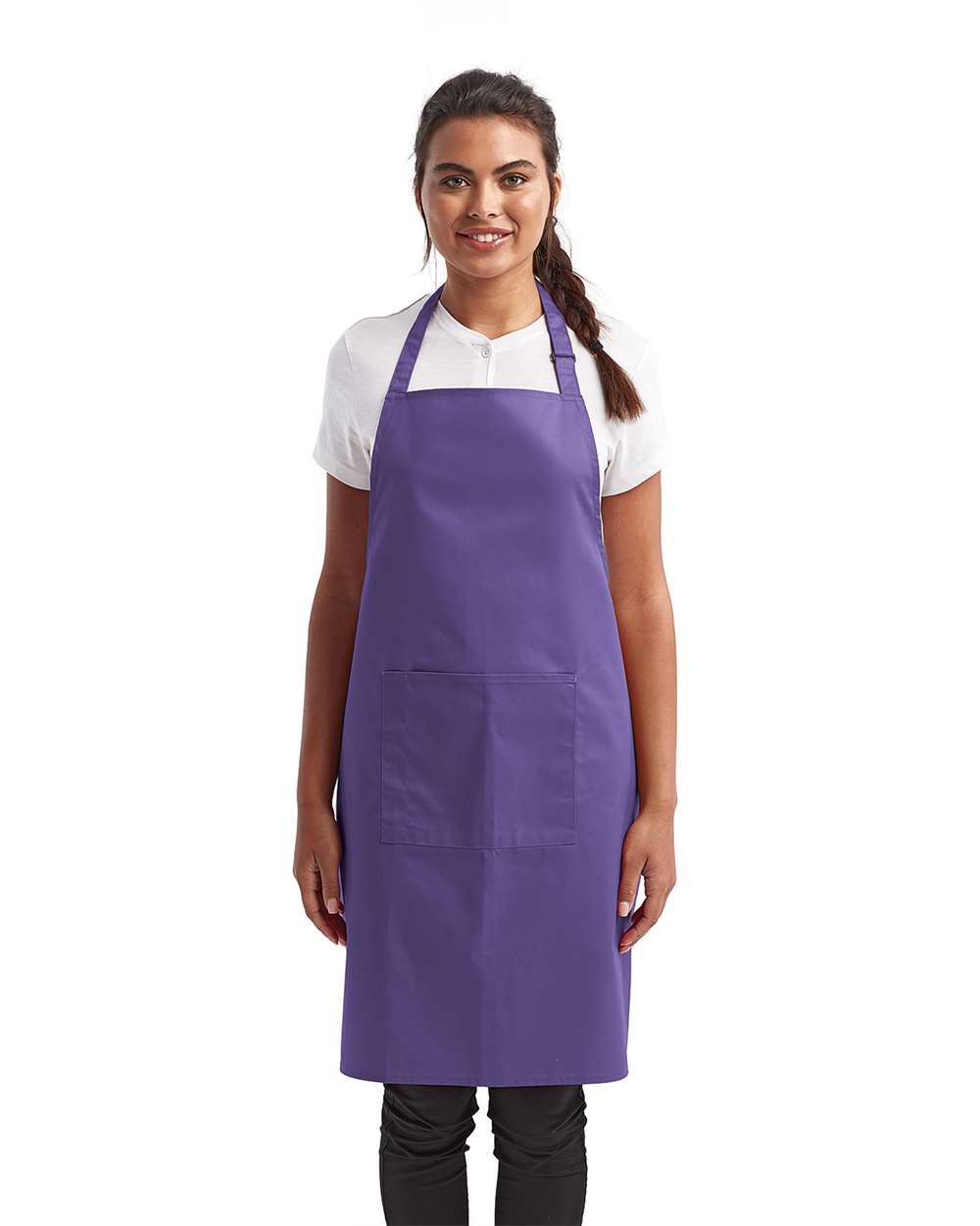 Recycled Bib Apron with Pocket
