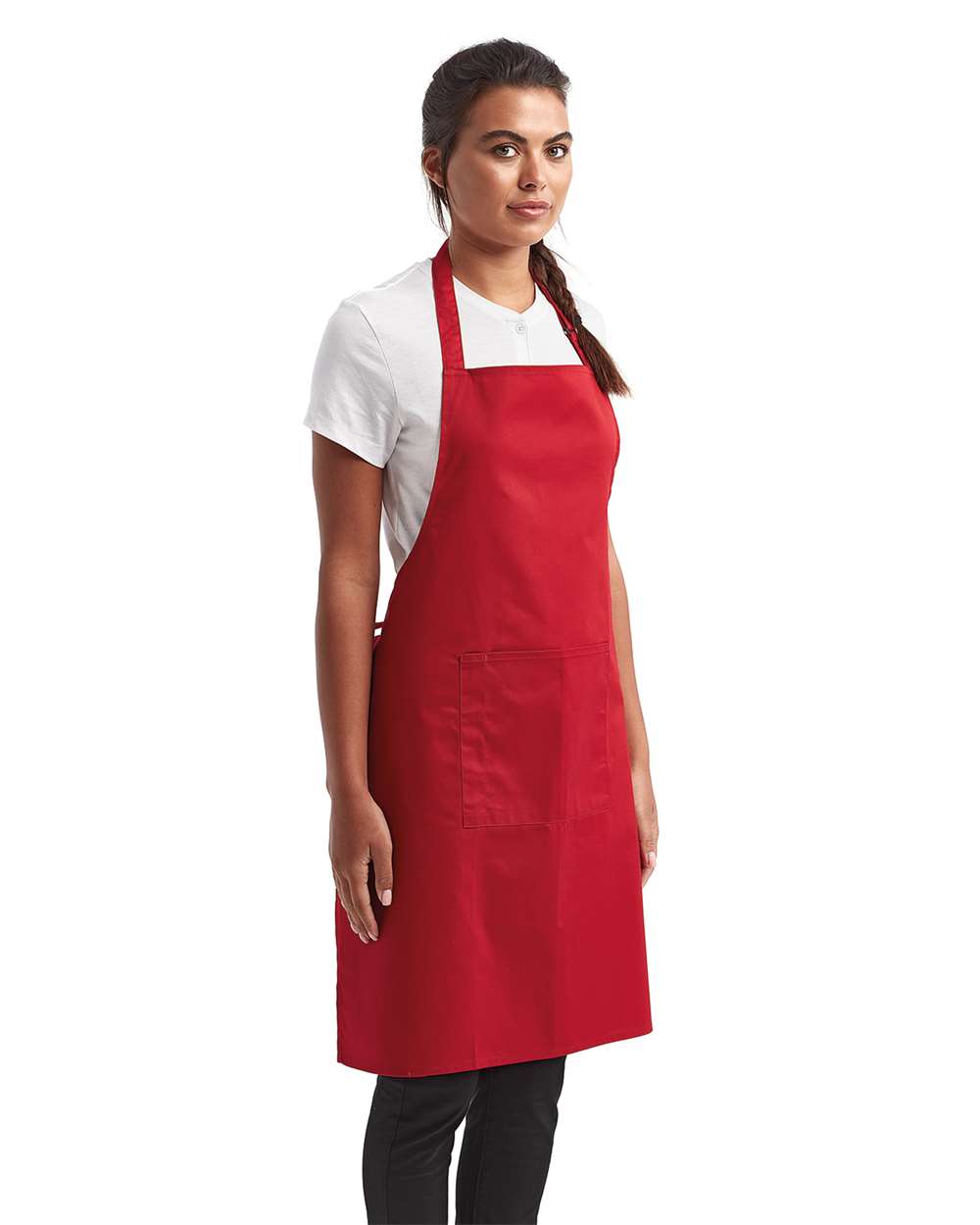 Recycled Bib Apron with Pocket