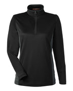Harriton Women's Flash Snag Protection Plus IL Colorblock Quarter-Zip Pullover M786W