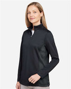 Harriton Women's Flash Snag Protection Plus IL Colorblock Quarter-Zip Pullover M786W