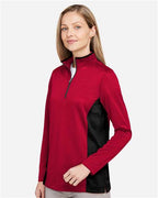 Harriton Women's Flash Snag Protection Plus IL Colorblock Quarter-Zip Pullover M786W