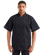 Artisan Collection by Reprime Unisex Ten Studded Front Short Sleeve Chef Coat RP664