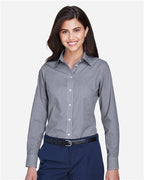 Devon & Jones Women's Crown Collection® Gingham Check Woven Dress Shirt D640W