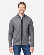 CORE365 Men's Venture Heathered Stripe Full-Zip Jacket CE72