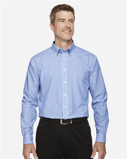 Devon & Jones Men's Crown Collection® Banker Stripe Woven Dress Shirt D645