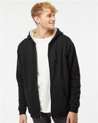 Independent Trading Co. Men's Sherpa-Lined Full-Zip Hooded Sweatshirt EXP40SHZ