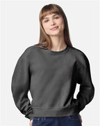 Comfort Colors Women's Garment-Dyed Mid-Length Crewneck Sweatshirt 1566L