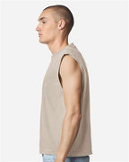 American Apparel Unisex Heavyweight Cotton Garment-Dyed Mid-Length Muscle Tee 207GD