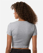 American Apparel Women's Baby Rib Cropped Tee BR210