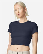 American Apparel Women's Baby Rib Cropped Tee BR210