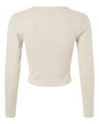 American Apparel Women's Baby Rib Long Sleeve Cropped Tee BR2107