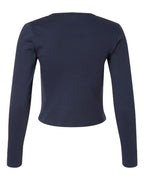 American Apparel Women's Baby Rib Long Sleeve Cropped Tee BR2107
