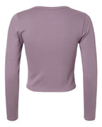 American Apparel Women's Baby Rib Long Sleeve Cropped Tee BR2107