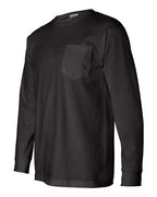 Bayside Unisex USA-Made Long Sleeve Pocket T-Shirt 8100