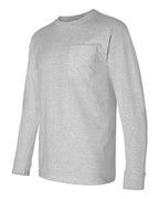 Bayside Unisex USA-Made Long Sleeve Pocket T-Shirt 8100