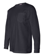 Bayside Unisex USA-Made Long Sleeve Pocket T-Shirt 8100
