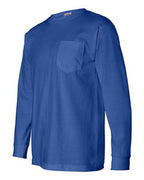 Bayside Unisex USA-Made Long Sleeve Pocket T-Shirt 8100