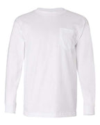 Bayside Unisex USA-Made Long Sleeve Pocket T-Shirt 8100
