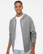 Independent Trading Co. Unisex Lightweight Full-Zip Hooded Sweatshirt AFX90UNZ