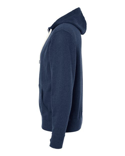 Independent Trading Co. Unisex Heathered French Terry Full-Zip Hooded Sweatshirt PRM90HTZ