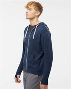 Independent Trading Co. Unisex Heathered French Terry Full-Zip Hooded Sweatshirt PRM90HTZ
