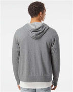 Independent Trading Co. Unisex Heathered French Terry Full-Zip Hooded Sweatshirt PRM90HTZ