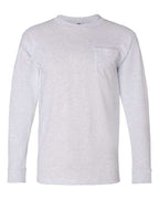 Bayside Unisex USA-Made Long Sleeve Pocket T-Shirt 8100