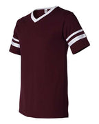Augusta Sportswear V-Neck Jersey with Striped Sleeves 360