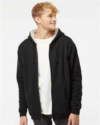 Independent Trading Co. Men's Sherpa-Lined Full-Zip Hooded Sweatshirt EXP40SHZ