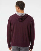 Independent Trading Co. Unisex Heathered French Terry Full-Zip Hooded Sweatshirt PRM90HTZ