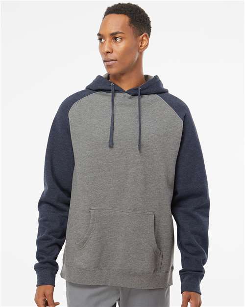 Independent Trading Co. Unisex Raglan Hooded Sweatshirt IND40RP