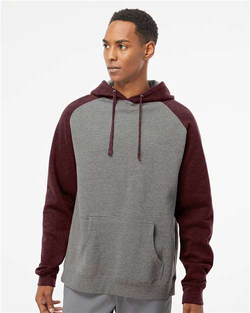 Independent Trading Co. Unisex Raglan Hooded Sweatshirt IND40RP