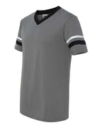Augusta Sportswear V-Neck Jersey with Striped Sleeves 360