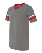 Augusta Sportswear V-Neck Jersey with Striped Sleeves 360
