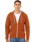 BELLA + CANVAS Unisex Sponge Fleece Full-Zip Hoodie Sweatshirt 3739