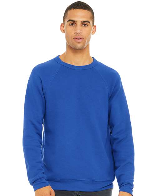 BELLA + CANVAS Unisex Sponge Fleece Raglan Crewneck Sweatshirt 3901
