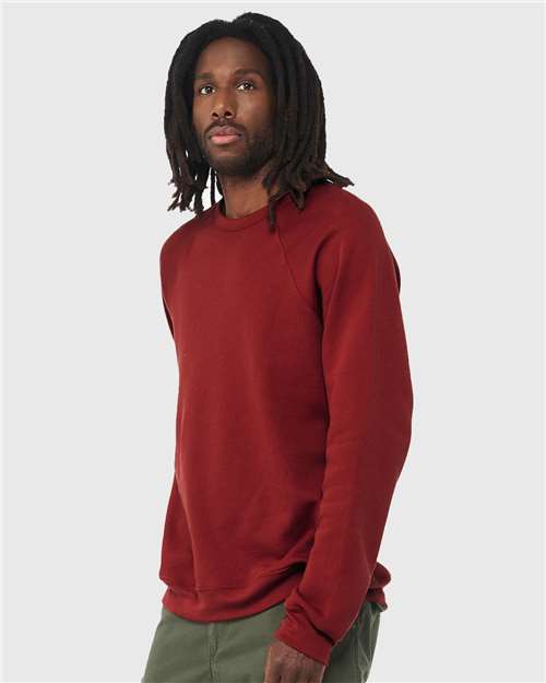 BELLA + CANVAS Unisex Sponge Fleece Raglan Crewneck Sweatshirt 3901