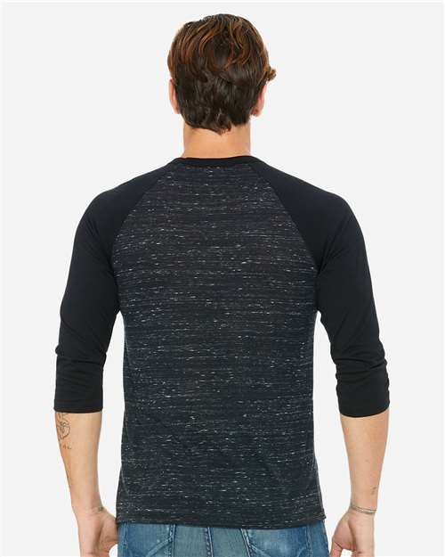 BELLA + CANVAS Unisex Three-Quarter Sleeve Baseball Tee 3200