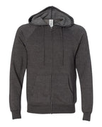 Independent Trading Co. Unisex Special Blend Raglan Full-Zip Hooded Sweatshirt PRM33SBZ