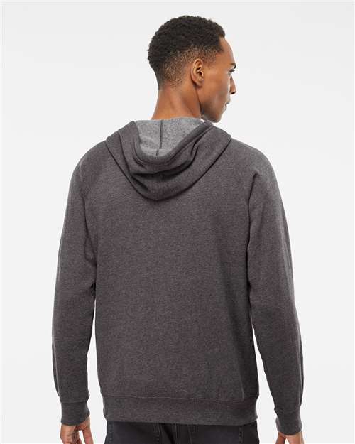 Independent Trading Co. Unisex Special Blend Raglan Full-Zip Hooded Sweatshirt PRM33SBZ