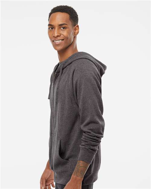 Independent Trading Co. Unisex Special Blend Raglan Full-Zip Hooded Sweatshirt PRM33SBZ
