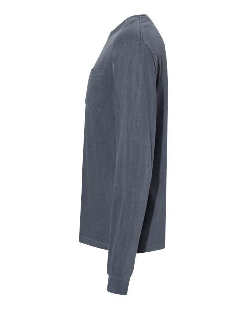Comfort Colors Unisex Garment-Dyed Heavyweight Long Sleeve Pocket T-Shirt 4410