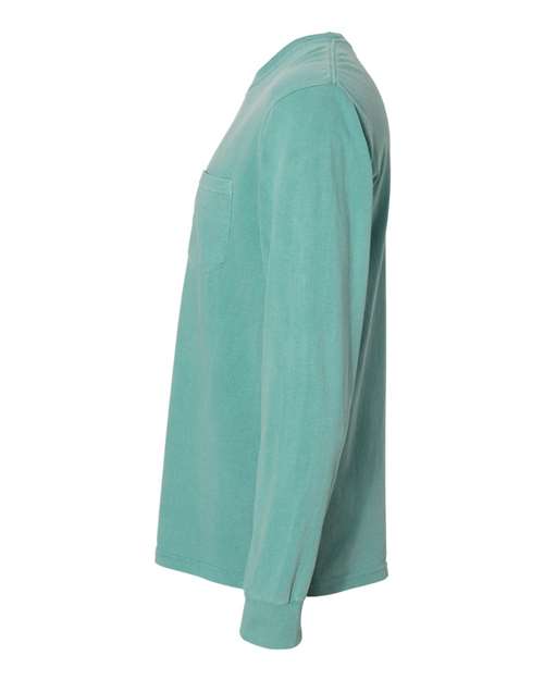 Comfort Colors Unisex Garment-Dyed Heavyweight Long Sleeve Pocket T-Shirt 4410