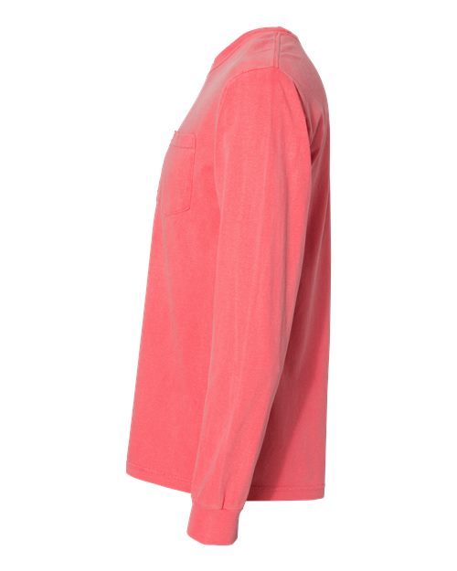 Comfort Colors Unisex Garment-Dyed Heavyweight Long Sleeve Pocket T-Shirt 4410