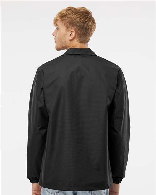 Independent Trading Co. Men's Water-Resistant Windbreaker Coach’s Jacket EXP99CNB