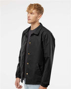Independent Trading Co. Men's Water-Resistant Windbreaker Coach’s Jacket EXP99CNB