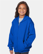 Hanes Youth EcoSmart® Full-Zip Hooded Sweatshirt P480